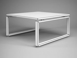 cgaxis square office table 27 Model 3D
