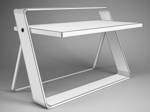 cgaxis minimalistic office desk 31 3D Модель