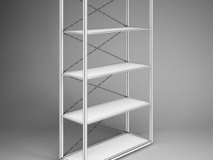 cgaxis office shelf unit 35 3D Model