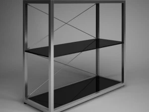 cgaxis office shelf unit 36 3D Model