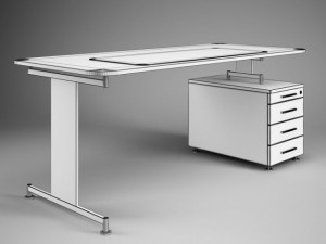 cgaxis office desk workstation 41 3D Model