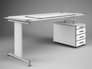 cgaxis office desk workstation 41 3D Model