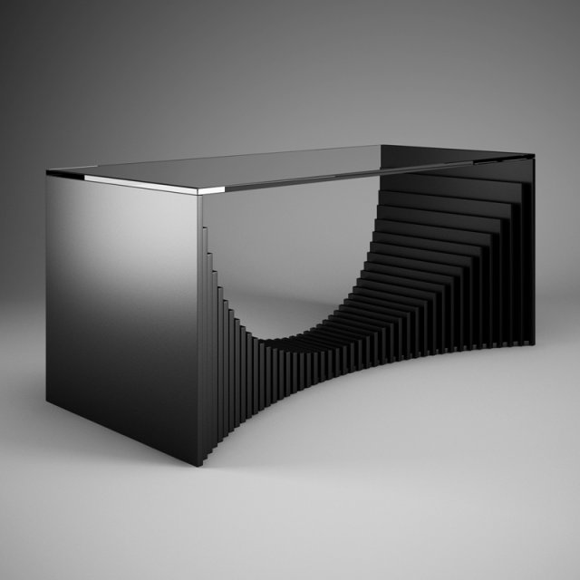 cgaxis glass topped office desk 42 3D Model .c4d .max .obj .3ds .fbx .stl .blend 