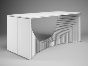 cgaxis glass topped office desk 42 3D Model