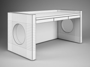 cgaxis office desk 45 Modelo 3D