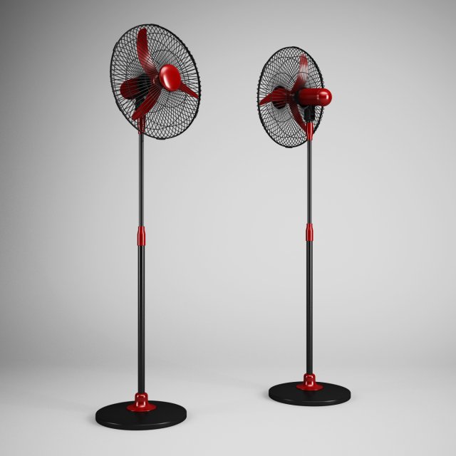 cgaxis floor standing fan 02 3D Model .c4d .max .obj .3ds .fbx .stl .blend 