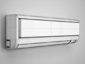 cgaxis wall air conditioner 10 3D Model