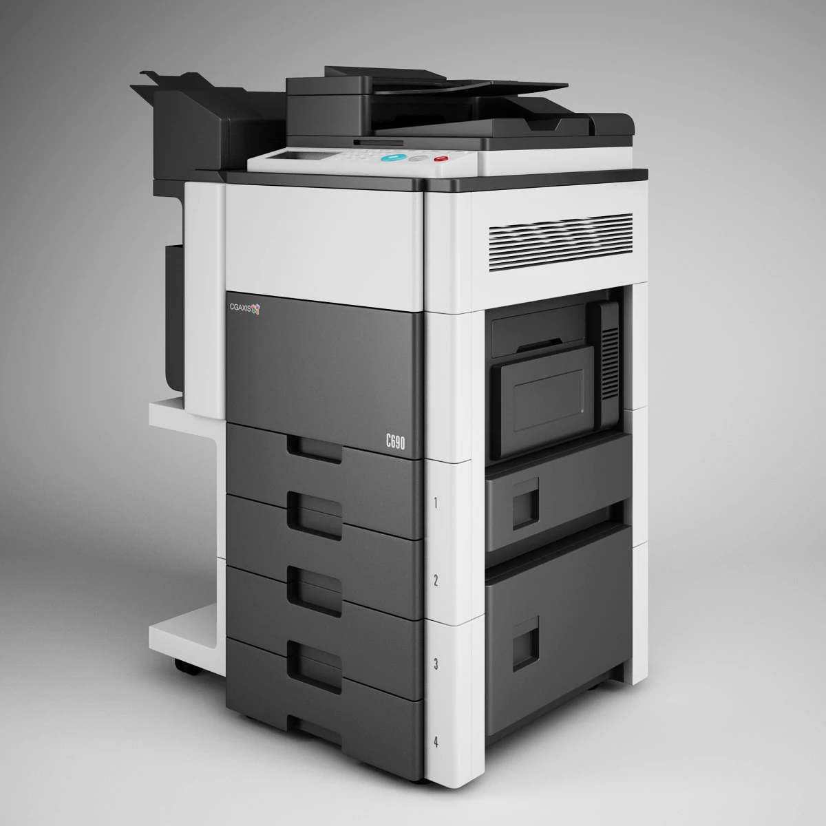 cgaxis photocopier machine 14 3D Model .c4d .max .obj .3ds .fbx .stl .blend 