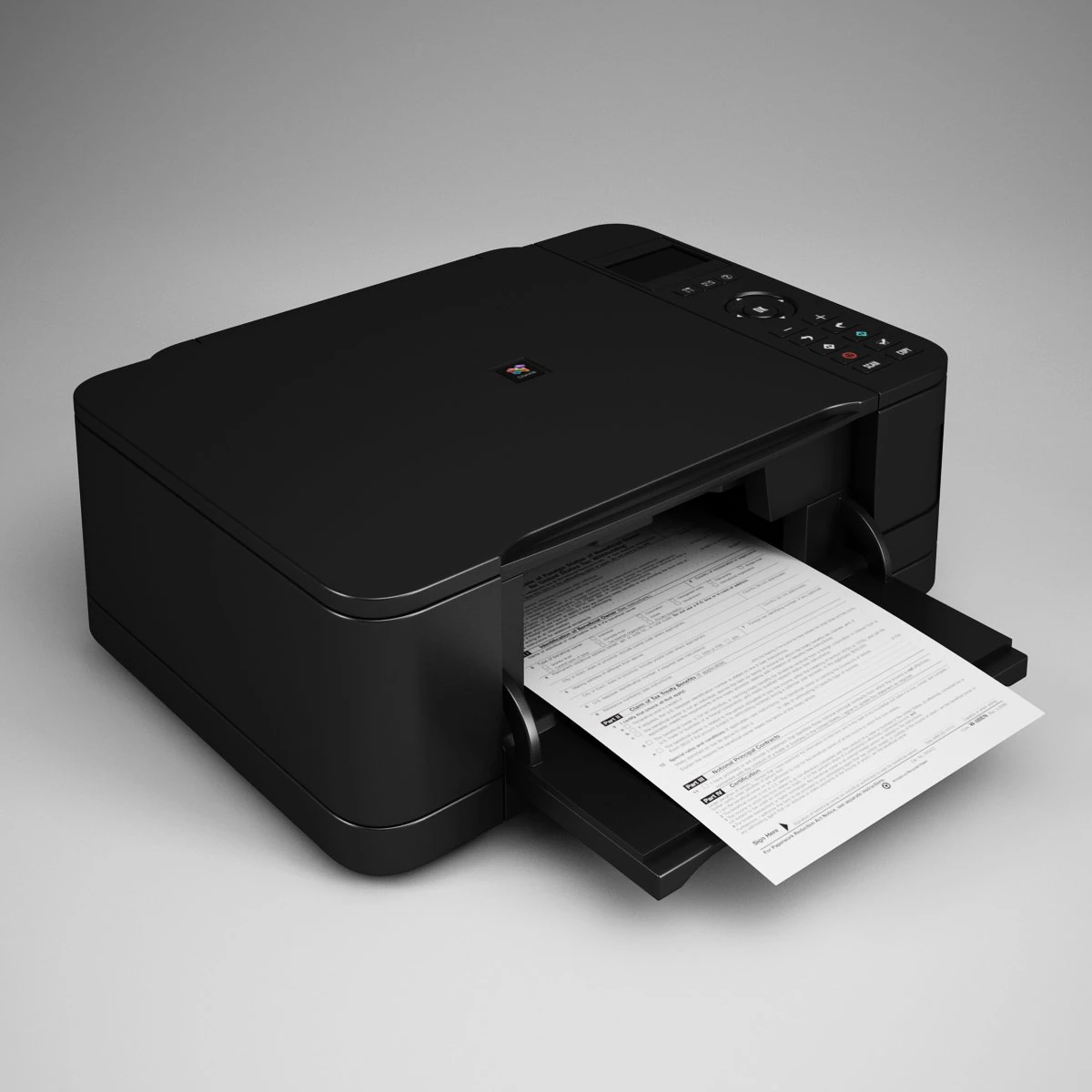 cgaxis computer multifuncion printer 15 3D Model .c4d .max .obj .3ds .fbx .stl .blend 