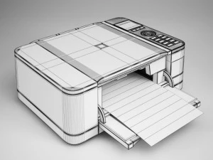 cgaxis computer multifuncion printer 15 3D Model