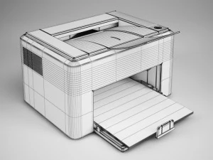 cgaxis laser printer 16 3D Model