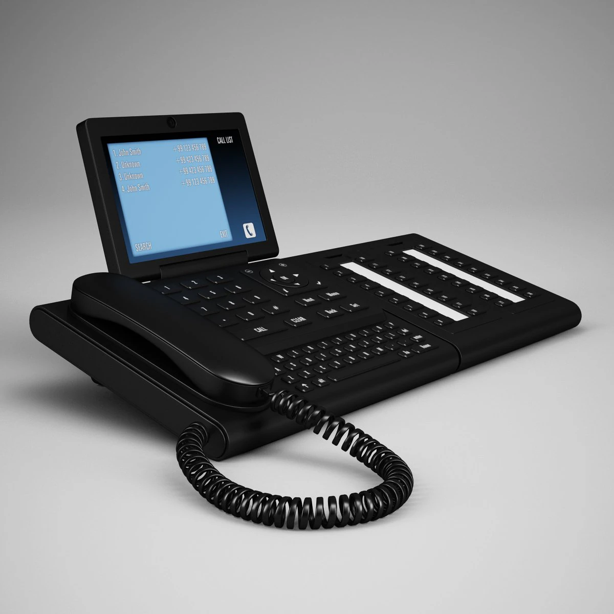 cgaxis office desk telephone 21 3D Model .c4d .max .obj .3ds .fbx .stl .blend 