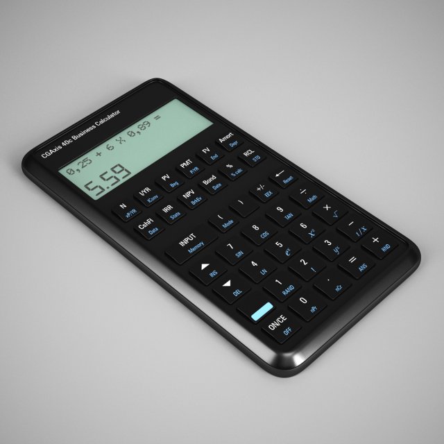 cgaxis calculator 25 3D Модель .c4d .max .obj .3ds .fbx .stl .blend 
