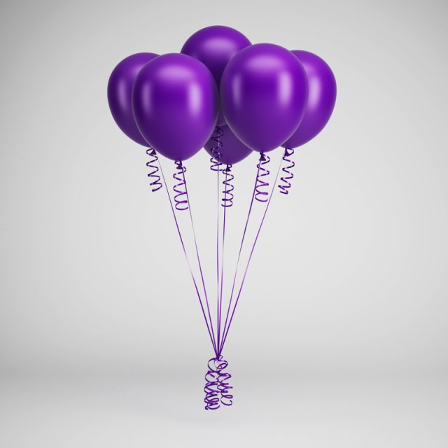 cgaxis party balloons 06 3D Model .c4d .max .obj .3ds .fbx .stl .blend 