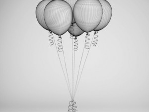 cgaxis party balloons 06 3D Model