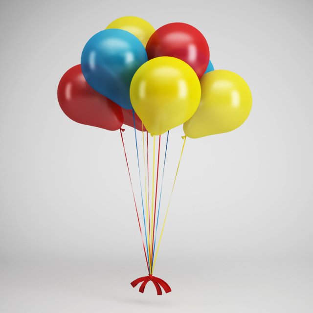 cgaxis party balloons 07 3D 模型 .c4d .max .obj .3ds .fbx .stl .blend 