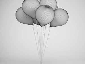 cgaxis party balloons 07 3D Model
