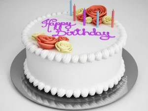 bolo de anivers&aacute;rio cgaxis 10 Modelo 3D