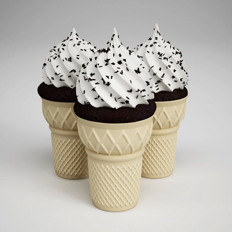 cgaxis ice cream cones 14 3D Model .c4d .max .obj .3ds .fbx .stl .blend