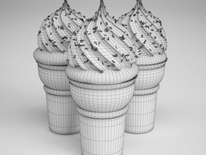 cgaxis ice cream cones 14 Model 3D