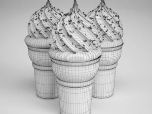 cgaxis ice cream cones 14 3D Model