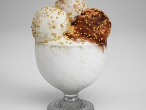 cgaxis ice cream in dish 15 3Dモデル