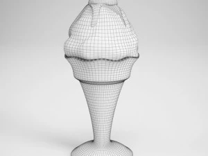 cgaxis ice cream sundae 16 3D Model