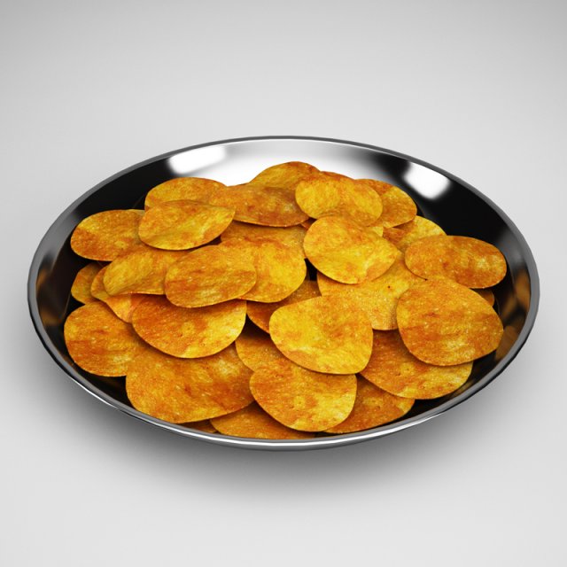 cgaxis potato chips 18 3D-Modell .c4d .max .obj .3ds .fbx .stl .blend 