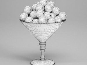 cgaxis chocolate candies in dish 21 Modelo 3D