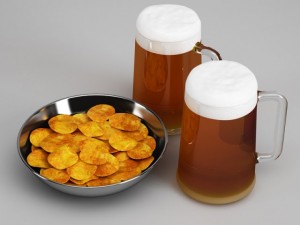 cgaxis potato chips  beer 24 3D-Modell