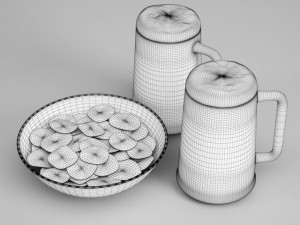 cgaxis potato chips  beer 24 Model 3D