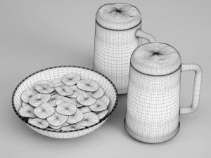 cgaxis potato chips  beer 24 3D Model