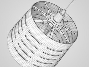 cgaxis chrome hanging lamp 01 3D Model