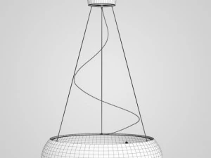 cgaxis chrome hanging lamp 02 3D Model