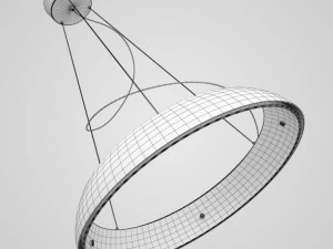 cgaxis chrome hanging lamp 02 3D Model