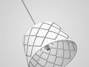 cgaxis chrome hanging lamp 04 3D Model