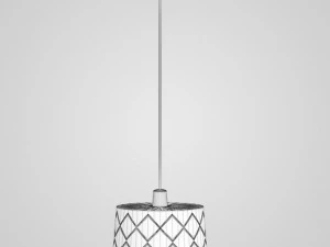 cgaxis chrome hanging lamp 04 3D Model