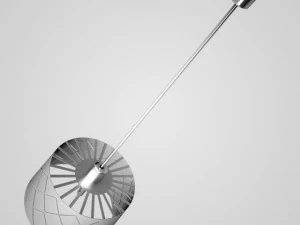 cgaxis chrome hanging lamp 04 3D Model