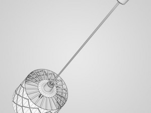 cgaxis chrome hanging lamp 04 Modello 3D