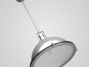 cgaxis chrome ceiling lamp 08 3D Model
