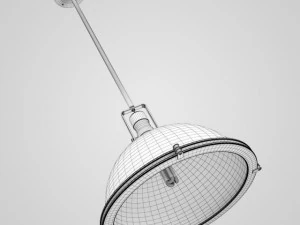 cgaxis chrome ceiling lamp 08 3D Model