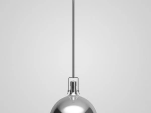 cgaxis chrome ceiling lamp 08 3D Model