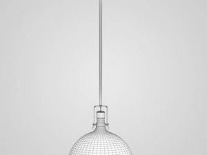cgaxis chrome ceiling lamp 08 3D Model