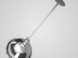 cgaxis chrome ceiling lamp 08 3D Model