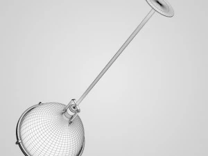 cgaxis chrome ceiling lamp 08 3D Model