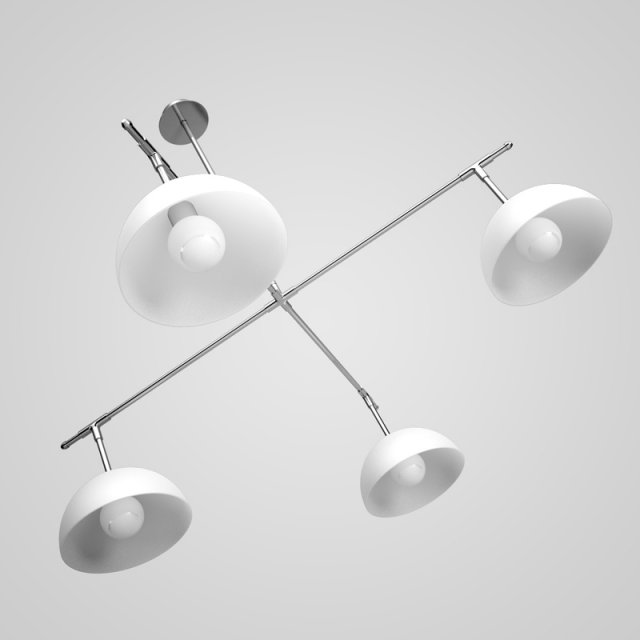 cgaxis fourbulb ceiling lamp 10 3D Модель .c4d .max .obj .3ds .fbx .stl .blend 