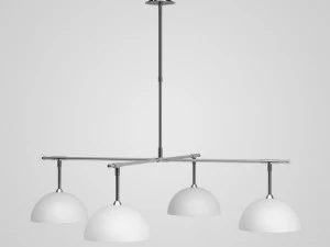 cgaxis fourbulb ceiling lamp 10 3D Model