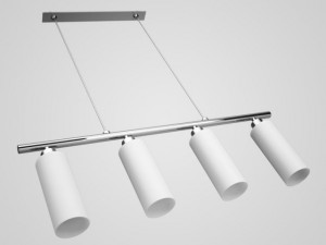 cgaxis fourbulb ceiling lamp 11 Modelo 3D