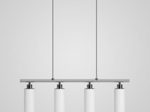 cgaxis fourbulb ceiling lamp 11 Model 3D