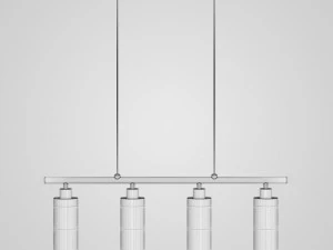 cgaxis fourbulb ceiling lamp 11 3D Model